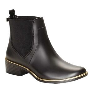 Kate Spade Sedgewick Rain Boots Black Rubber Luxury Water Resistant Women’s Sz 9